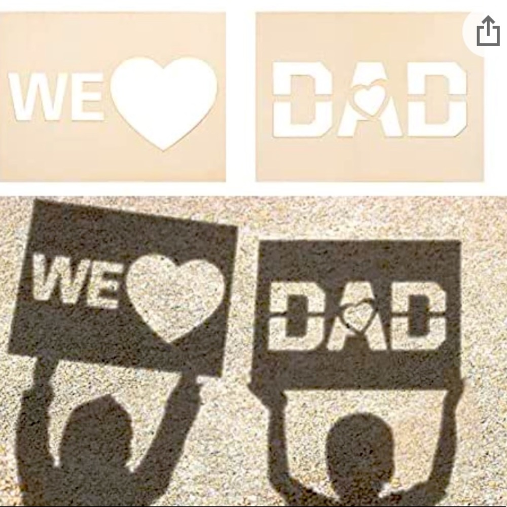 Set of 2 Father's Day Wood Picture Projection Plaque